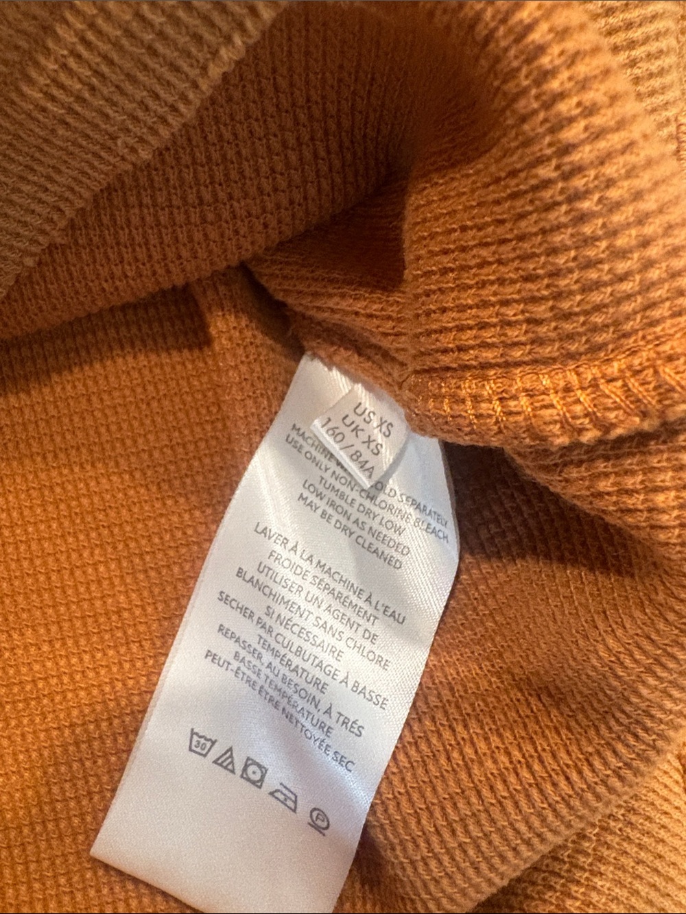 We The Free Long-Sleeve Thermal Top in Brown with White Stripe Detail - Picture 4 of 4